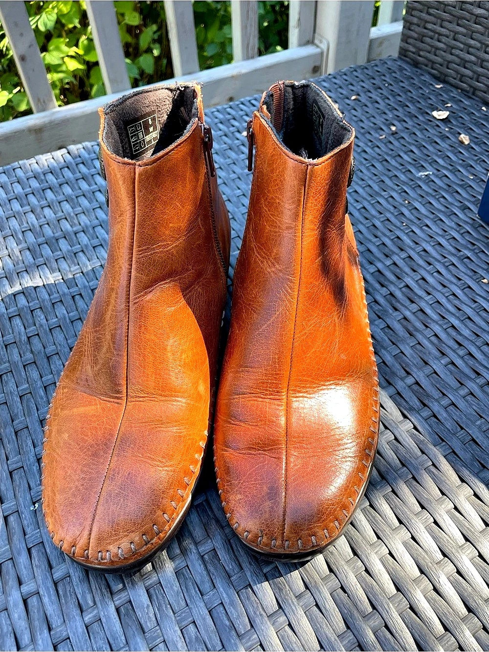 SAS Brown Leather Ankle Boots US 8